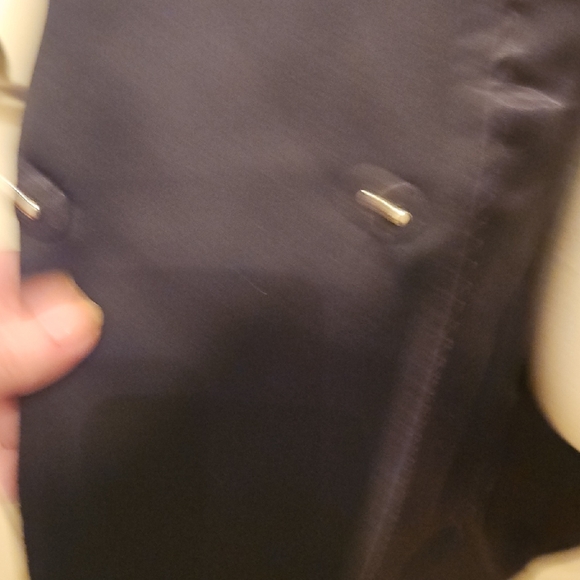 H&M Women's Dark Blue Sparkle Blazer with Black Satin Lapel - Picture 9 of 10